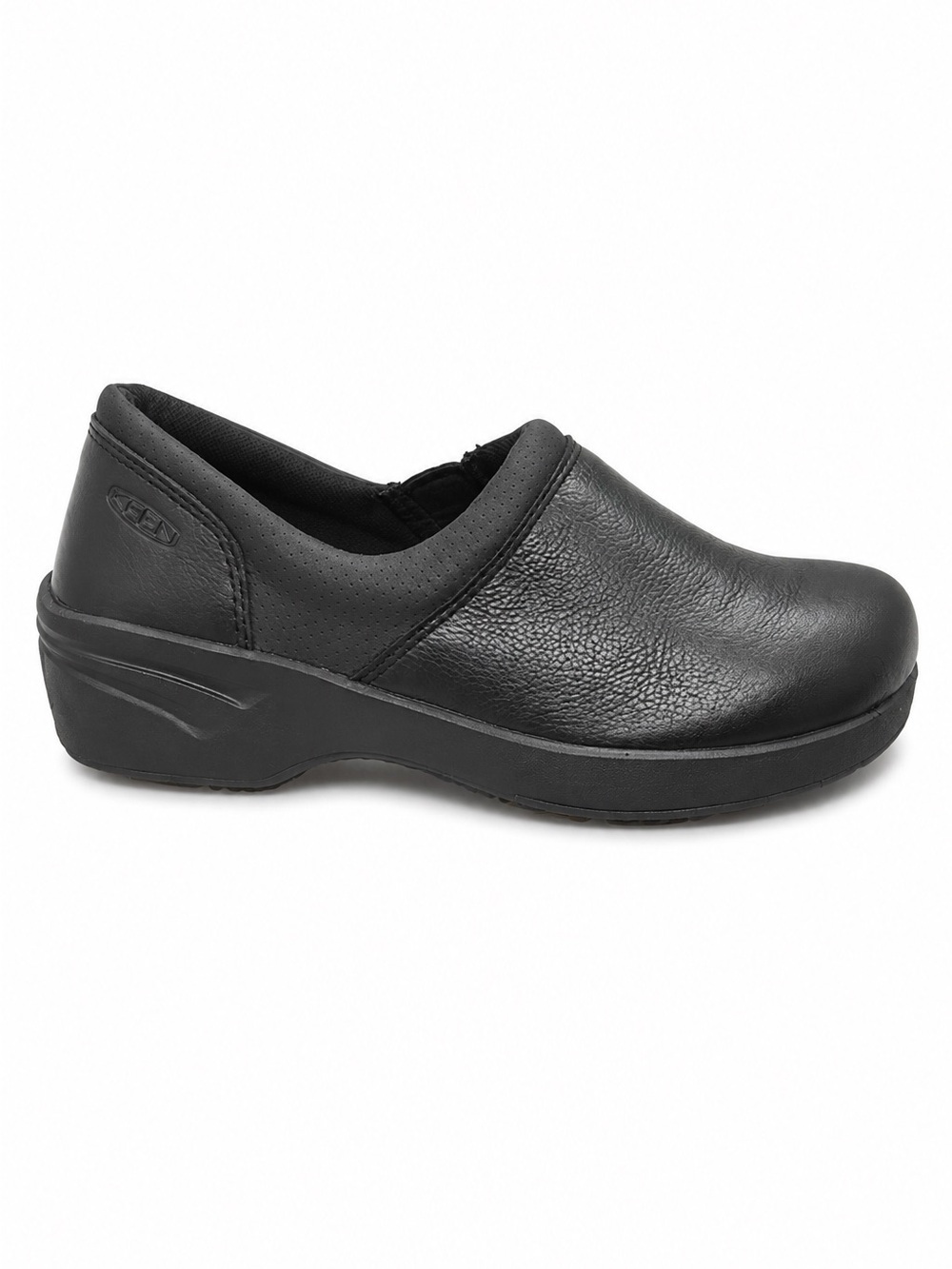 KEEN Utility Kanteen Clogs Chef Nursing Comfort Shoes Black Leather Size 8.5